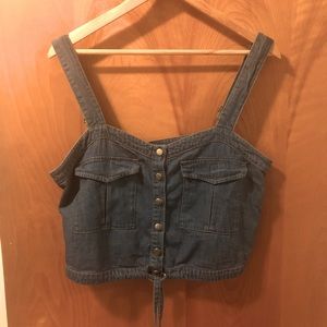 Free People Jean Crop Top